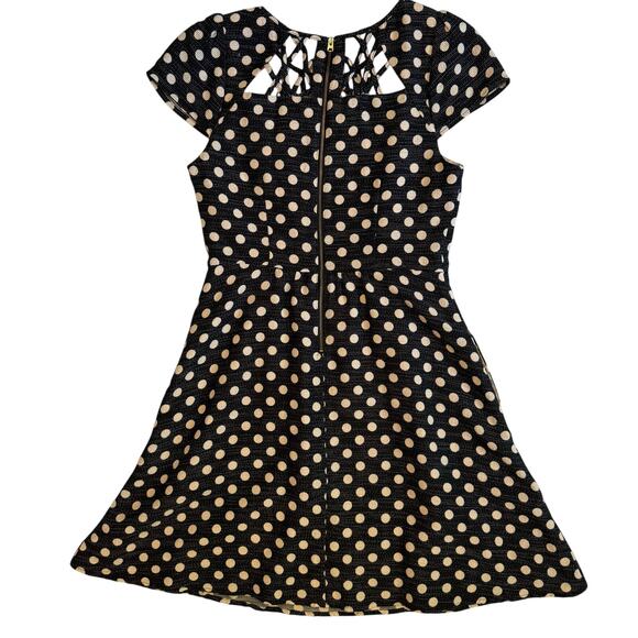 Anthropologie Maeve Polka Dot Cutout Fit & Flare Dress Women’s Size 6 - Picture 2 of 8